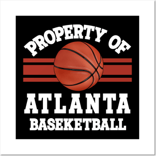 Proud Name Atlanta Graphic Property Vintage Basketball Posters and Art